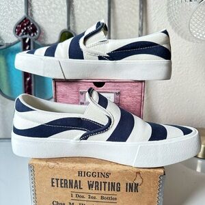 Marimekko Black and White Striped Sneakers NWT